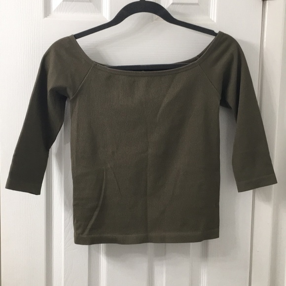G by Guess Tops - Green off the shoulder top